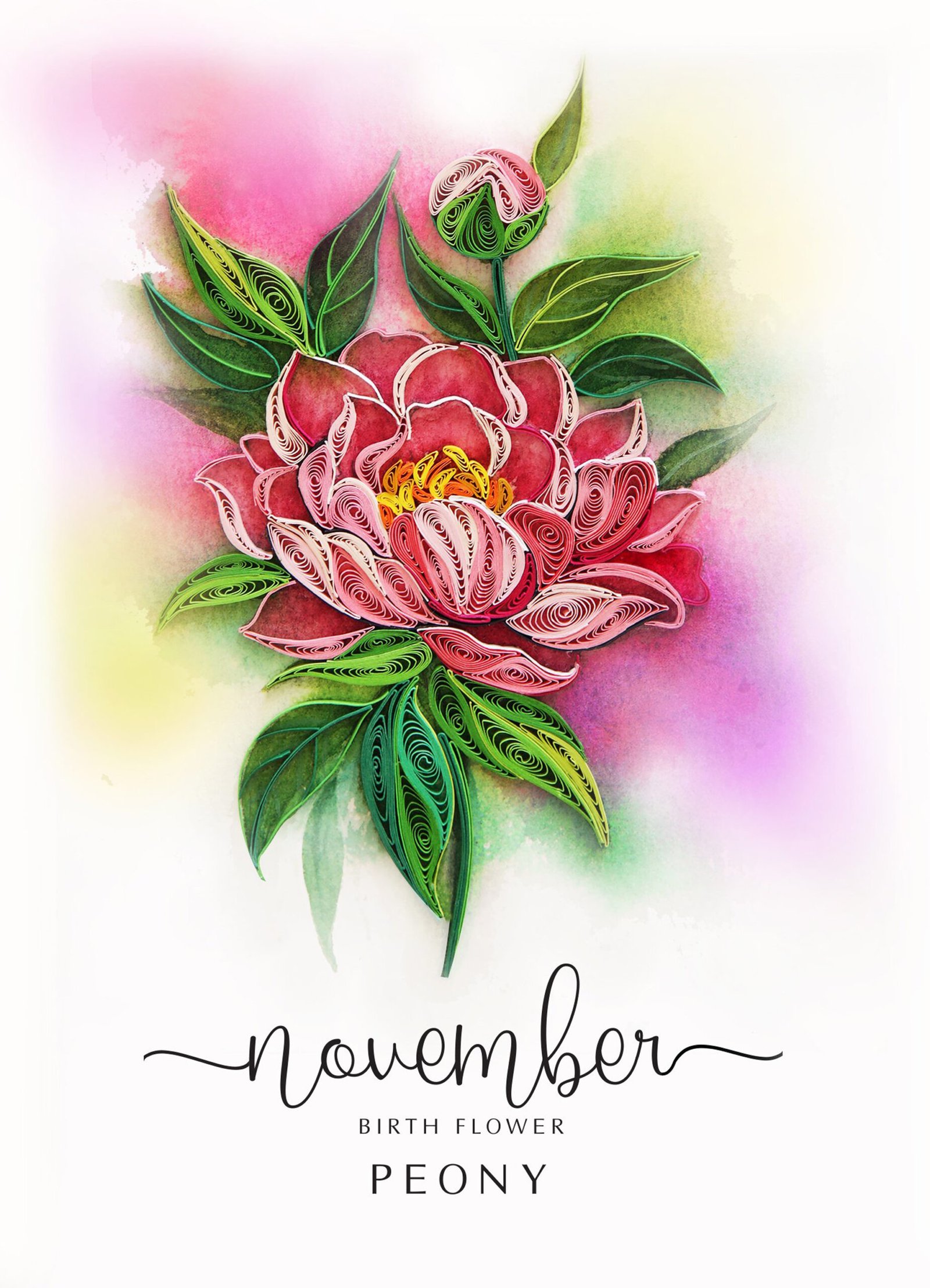 QUILLING NOVEMBER BIRTHDAY CARD